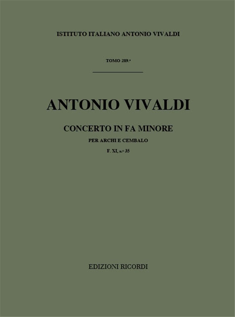 Concerti Per Archi E B.C.: In Fa Min. Rv 143